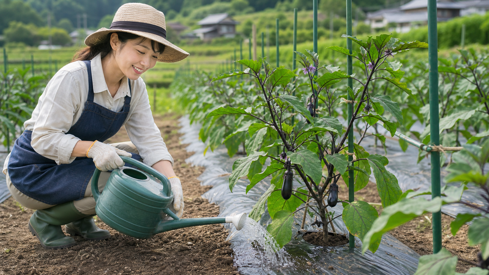 なすの一番果は小さいうちに収穫株を疲れさせない初期管理のコツ 花・葉・実の変化を観察する