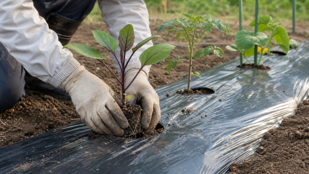 18 planting summer vegetable seedling