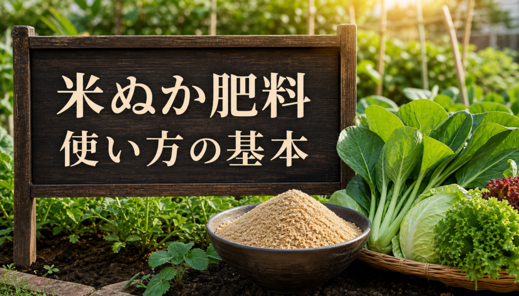 米ぬか肥料の使い方