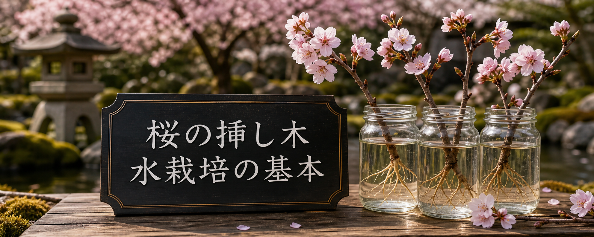 桜の挿し木を水栽培する方法｜水替え・発根後の管理と注意点