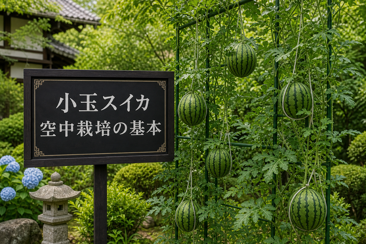 小玉スイカのプランター栽培｜容器選び・支柱・水やりのコツ